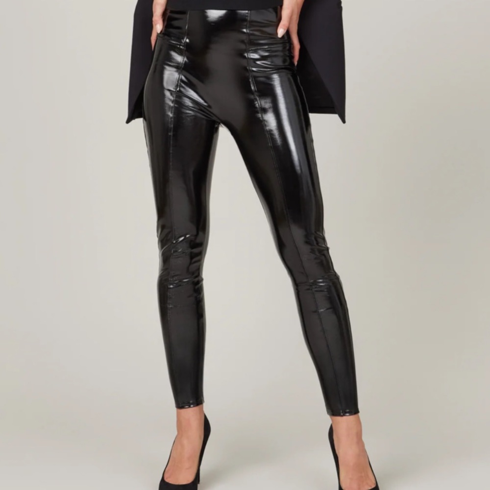 Spanx Patent Leather Leggings Medium Regular Length